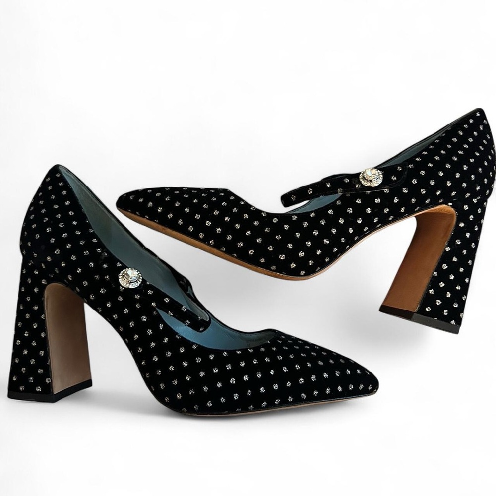 Kate Spade Black and Silver Studded Heels